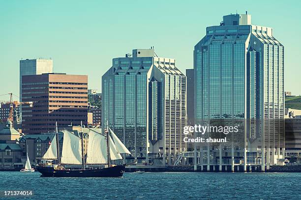 sailing in halifax - halifax harbour stock pictures, royalty-free photos & images