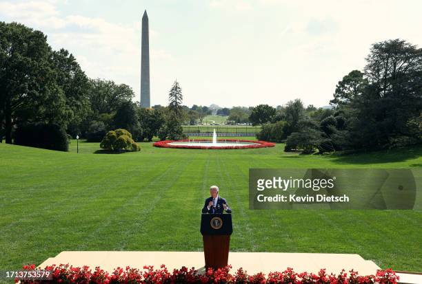 President Joe Biden delivers remarks at an event honoring the Americans with Disabilities Act and Rehabilitation Act , at the White House on October...