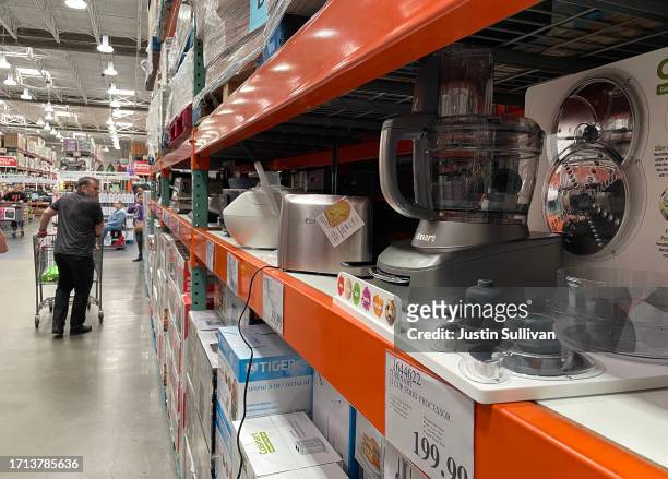 Customer shops at a Costco store on October 02, 2023 in San Francisco, California. According to a report by the Commerce Department, U.S. Consumer...