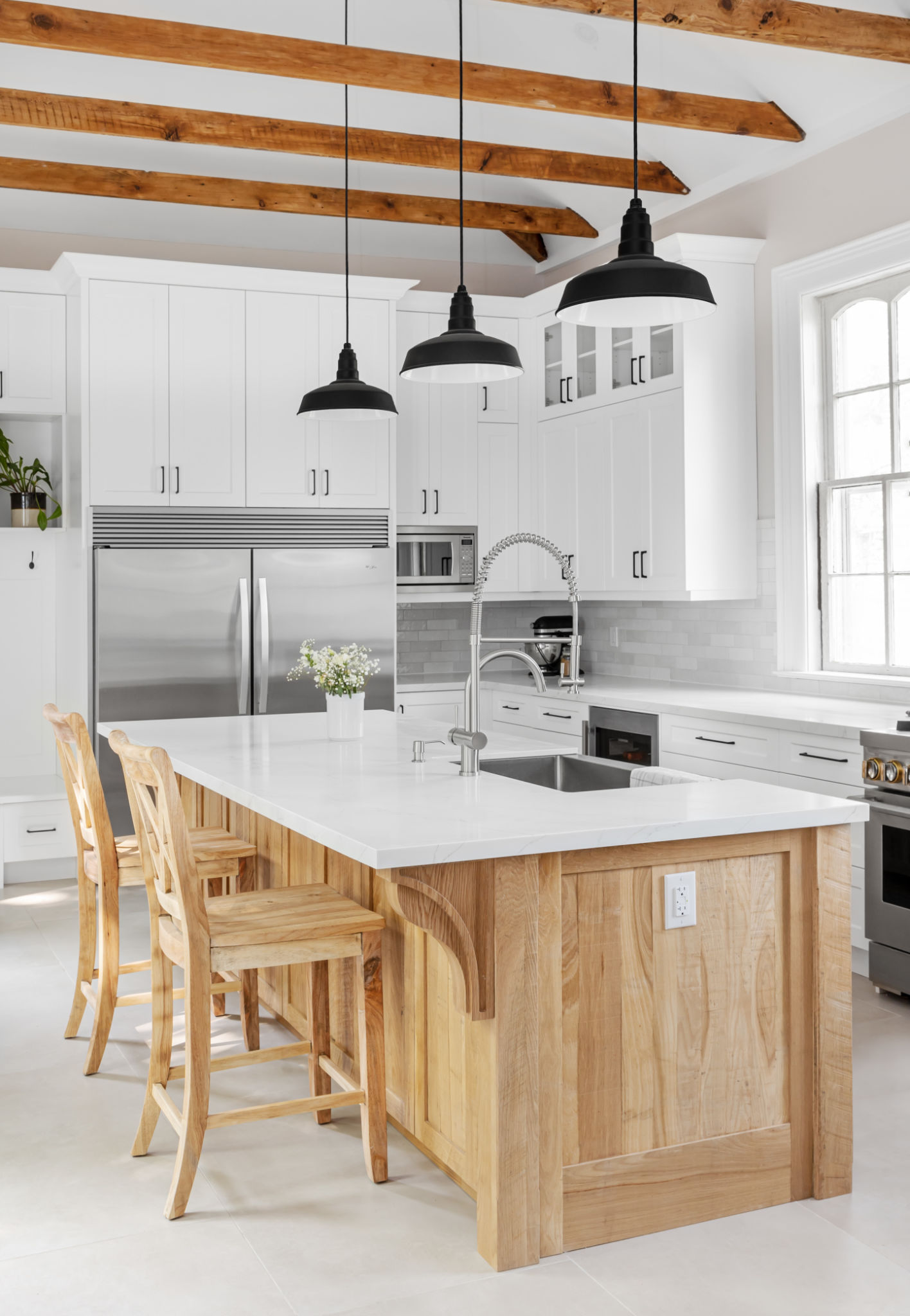 white oak cabinets