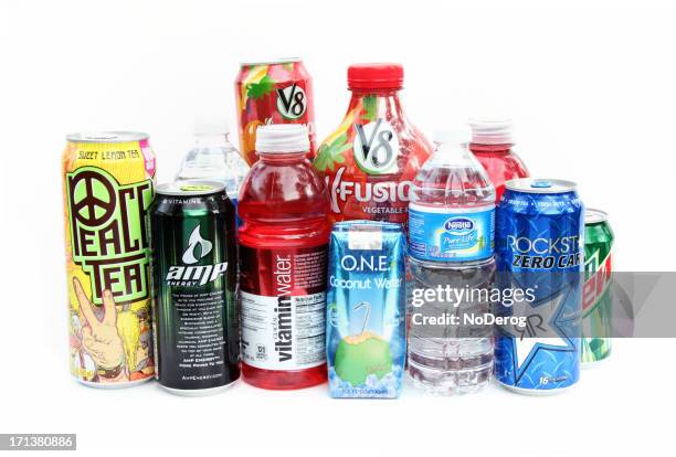 assortment of beverages - coconut water stock pictures, royalty-free photos & images