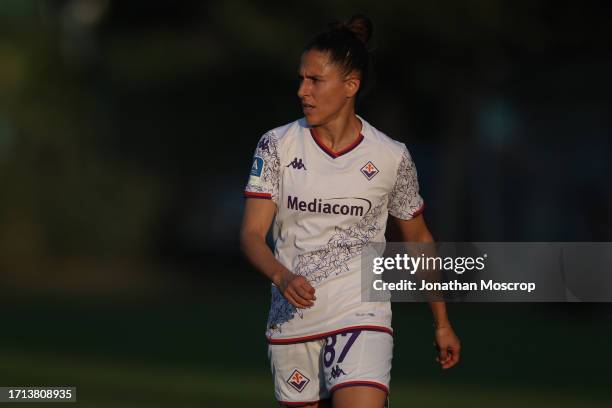 Veronica Boquete of ACF Fiorentina looks on during the Women's Serie A match between FC internazionale and ACF Fiorentina at Stadio Breda on October...