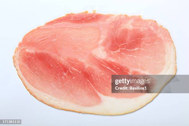 slice of ham - sliced ham stock pictures, royalty-free photos & images