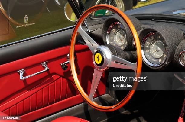 ferrari 250 gt interior - ferrari stock pictures, royalty-free photos & images