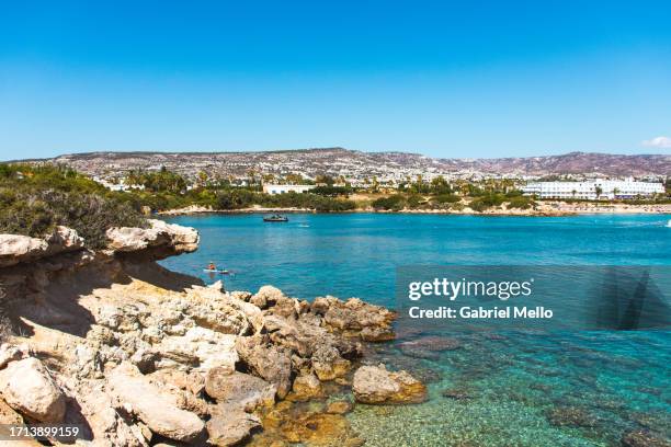 coastal views in paphos - isla de chipre fotografías e imágenes de stock