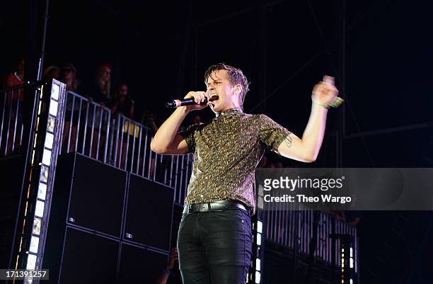 Mark Foster of Foster The People performs onstage at the Firefly Music Festival at The Woodlands of Dover International Speedway on June 23, 2013 in...