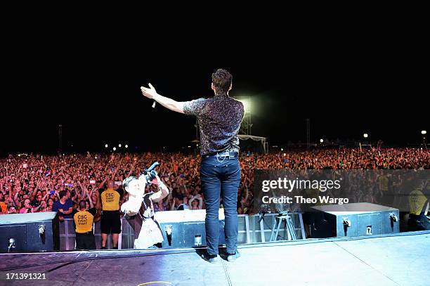 Mark Foster of Foster The People performs onstage at the Firefly Music Festival at The Woodlands of Dover International Speedway on June 23, 2013 in...