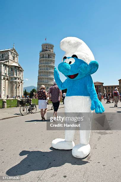 In this handout image provided by Sony Pictures Entertainment, a general view of atmosphere at Global Smurfs Day 2013 celebration on June 22, 2013 in...