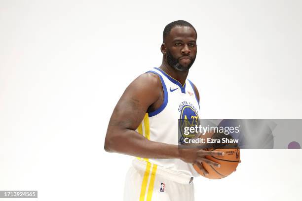 Draymond Green of the Golden State Warriors poses for a picture during the Warriors' media day on October 02, 2023 in San Francisco, California. NOTE...