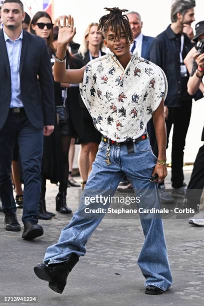 Jaden Smith attends the Louis Vuitton Womenswear Spring/Summer 2024 show as part of Paris Fashion Week on October 02, 2023 in Paris, France.