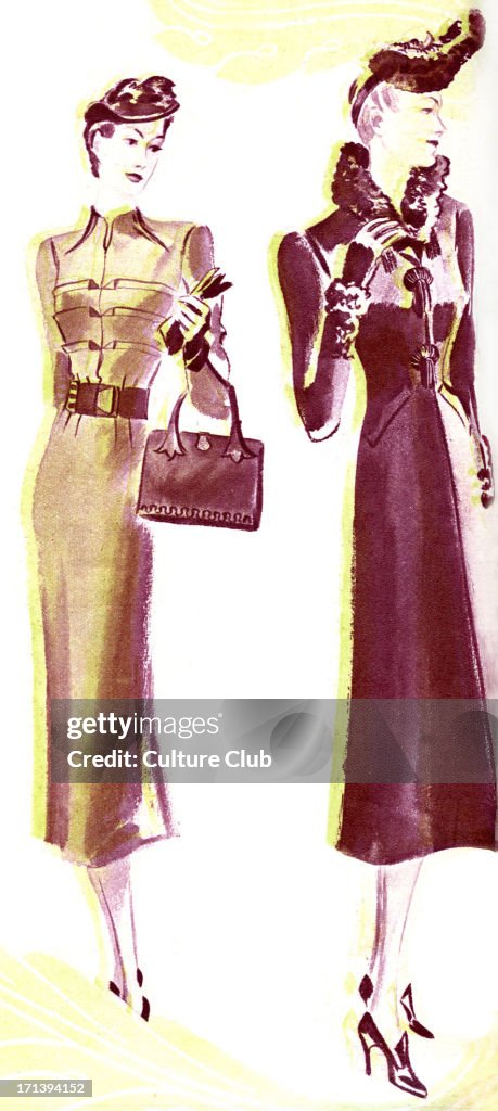 Elsa Schiaparelli, line drawing.