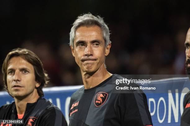 Paulo Sousa manager of US Salernitana during the Serie A TIM match between US Salernitana and FC Internazionale at Stadio Arechi on September 30,...