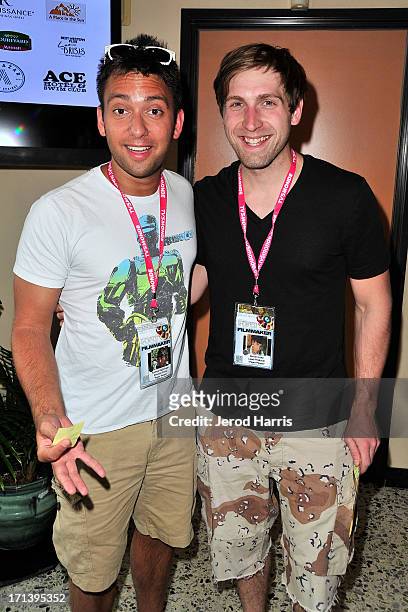Filmmakers Andrew Kightlinger and Steven Luke attend the Palm Springs ShortFest closing night gala on June 23, 2013 in Palm Springs, California.