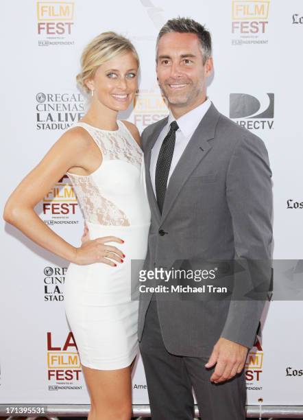 Jay Harrington and Monica Richards arrive at the 2013 Los Angeles Film Festival "The Way, Way Back" closing night gala held at Regal Cinemas L.A....