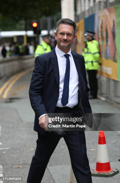 Steve Baker MP for Wycombe arrives at conference on October 2, 2023 in Manchester. The Conservative Party hold their annual conference in Manchester....