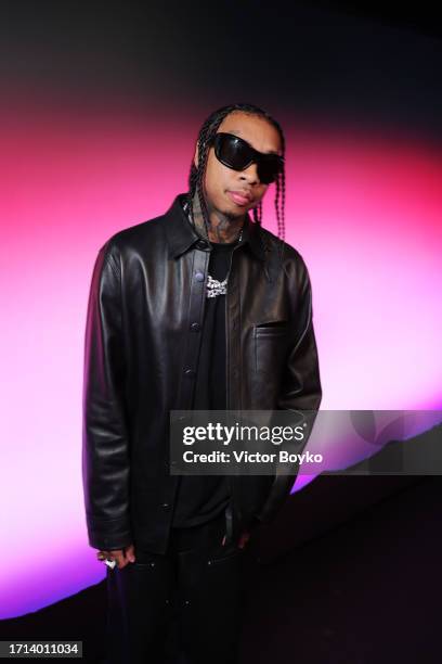 Tyga attends the Rabanne H&M Announcement Event at Le Silencio on October 02, 2023 in Paris, France.