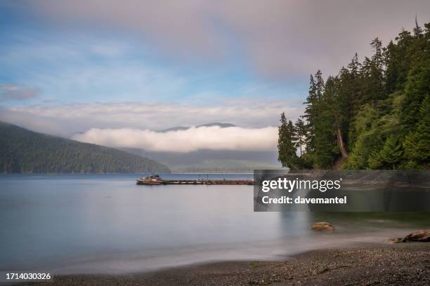 mill bay port renfrew - mountain ridge stock pictures, royalty-free photos & images