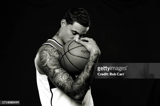 Kyle Kuzma of the Washington Wizards poses for a portrait during media day at Capital One Arena on October 02, 2023 in Washington, DC. NOTE TO USER:...