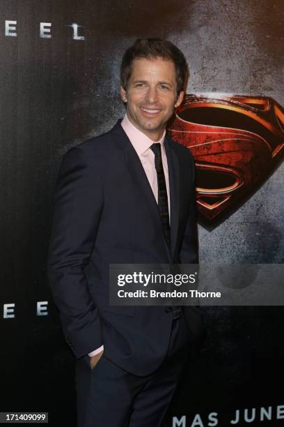 Director Zack Snyder arrives at the "Man Of Steel" Australian premiere on June 24, 2013 in Sydney, Australia.