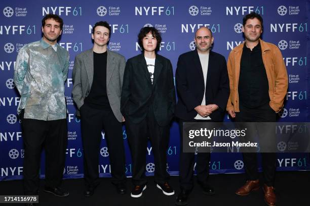 Benjamin Domenich, Harry Allouche, Mariano Llinas, Felipe Galvez and Giancarlo Nasi attend a screening of "The Settlers" during the 61st New York...