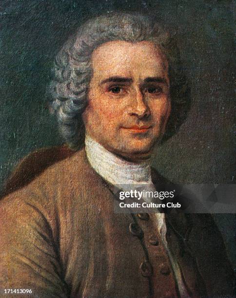 Jean-Jacques Rousseau, portrait. Painting by La Tour. Swiss-French philosopher, writer, and composer 28 June 1712 - 2 July 1778