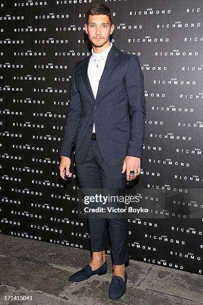 Stefano De MartinoMILAN, ITALY Stefano De Martino attends the John Richmond show during Milan Menswear Fashion Week Spring Summer 2014 show on June...