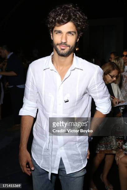 Bruno Cabrerizo attends the John Richmond show during Milan Menswear Fashion Week Spring Summer 2014 show on June 24, 2013 in Milan, Italy.