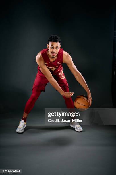 Zhaire Smith of the Cleveland Cavaliers poses during media day at Rocket Mortgage Fieldhouse on October 02, 2023 in Cleveland, Ohio. NOTE TO USER:...