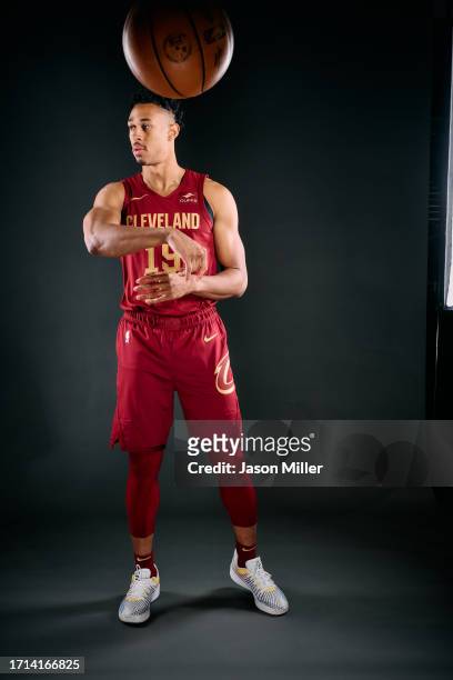 Zhaire Smith of the Cleveland Cavaliers poses during media day at Rocket Mortgage Fieldhouse on October 02, 2023 in Cleveland, Ohio. NOTE TO USER:...