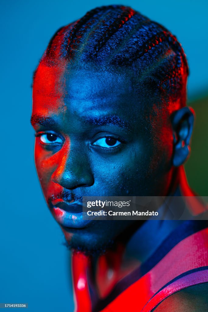 Aaron Holiday of the Houston Rockets poses for a photo during media ...