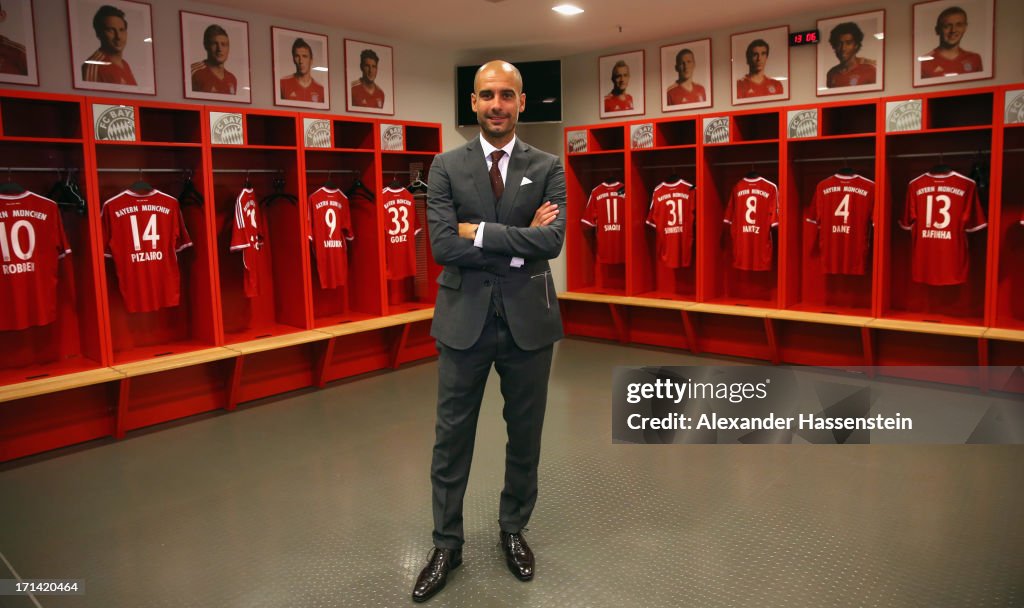 FC Bayern Muenchen Presents New Head Coach Josep Guardiola