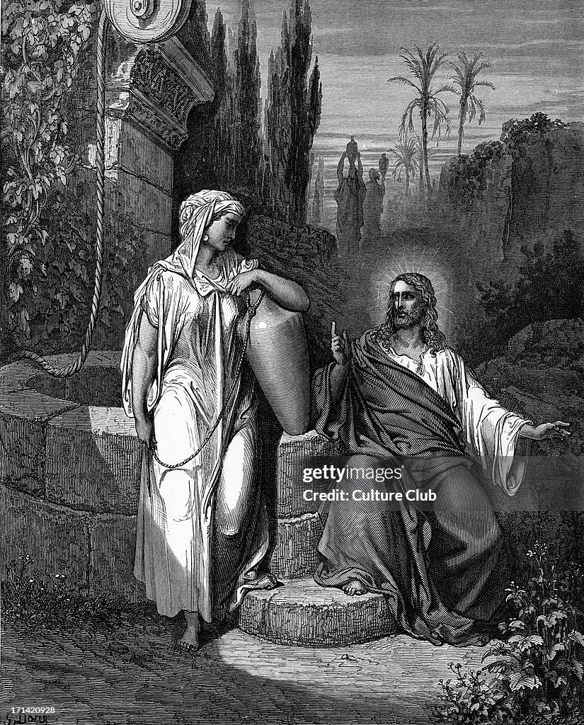 Jesus talks with the Samaritan woman