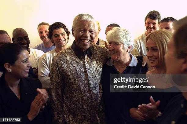 Nelson Mandela with Academy Members Dawn Fraser, Laureus Sports Awards, Monaco.