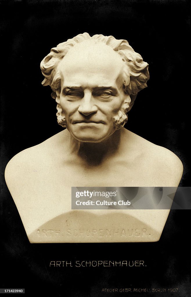 Arthur Schopenhauer, bust. German Philosopher,