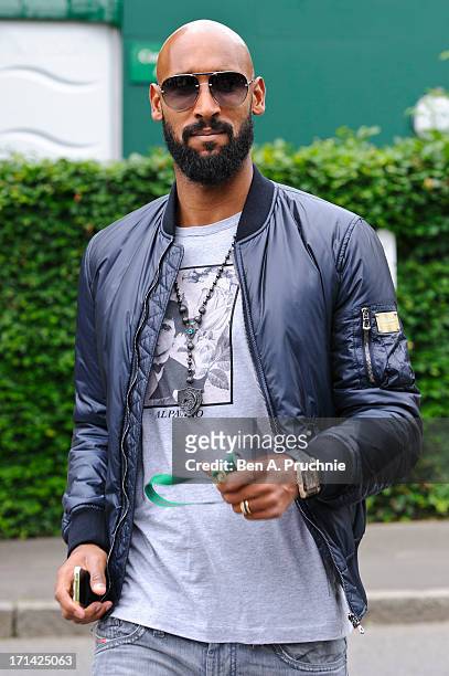 Nicolas Anelka sighted at Wimbleon Tennis on June 24, 2013 in London, England.