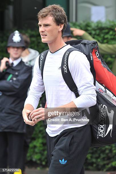 Jamie Murray sighted at Wimbledon Tennis on June 24, 2013 in London, England.