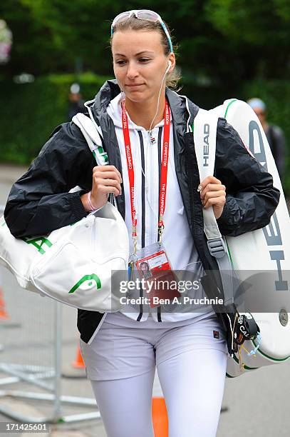 Yaroslava Shvedova sighted at Wimbledon Tennis on June 24, 2013 in London, England.