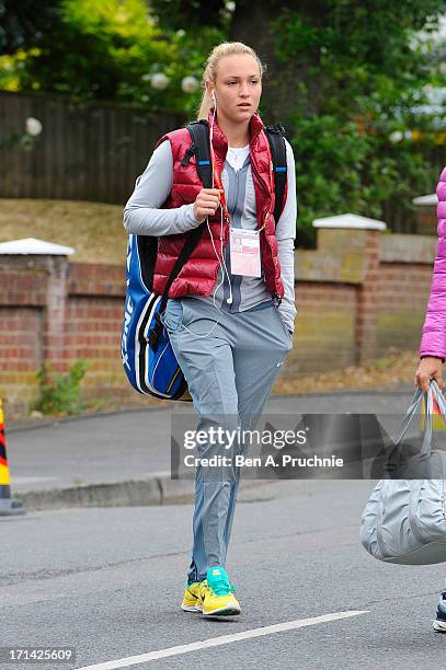 Donna Vekic sighted at Wimbledon Tennis on June 24, 2013 in London, England.