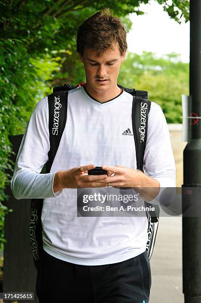 Jamie Murray sighted at Wimbledon Tennis on June 24, 2013 in London, England.