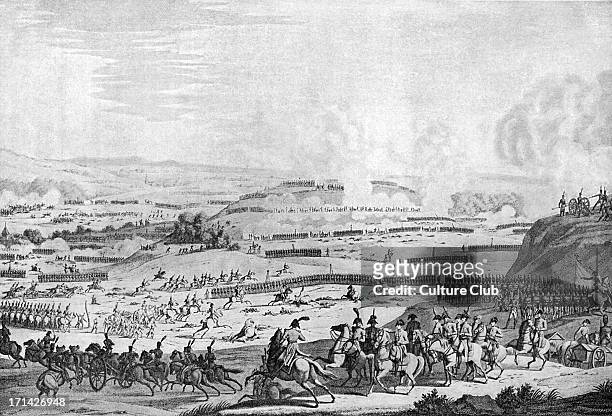 The battle of Jena between French and Prussian forces during the Napoleonic wars, 14 October 1806. Napoleon Bonaparte French military and political...