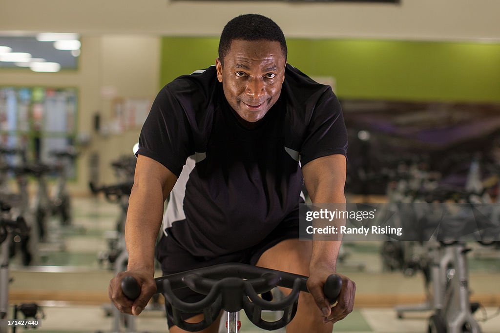 Politician Michael Thompson Working Out At Gym