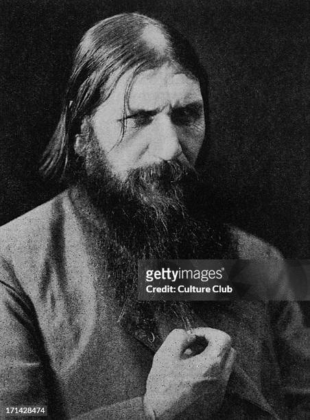 Grigori Rasputin - Russian mystic involved with last Tsar of Russia: 22 January 1869 - 19 December 1916. Photograph in Bookman, Christmas 1927.