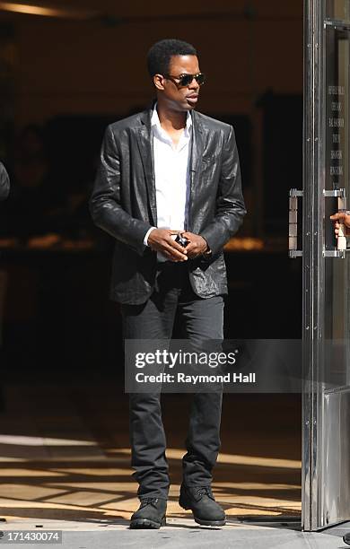 Actor Chris Rock is seen on the set of The Untitled Chris Rock Project on June 24, 2013 in New York City.