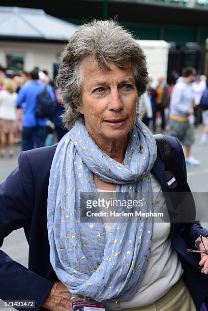 Virginia Wade sighted in Wimbledon on June 24, 2013 in London, England.