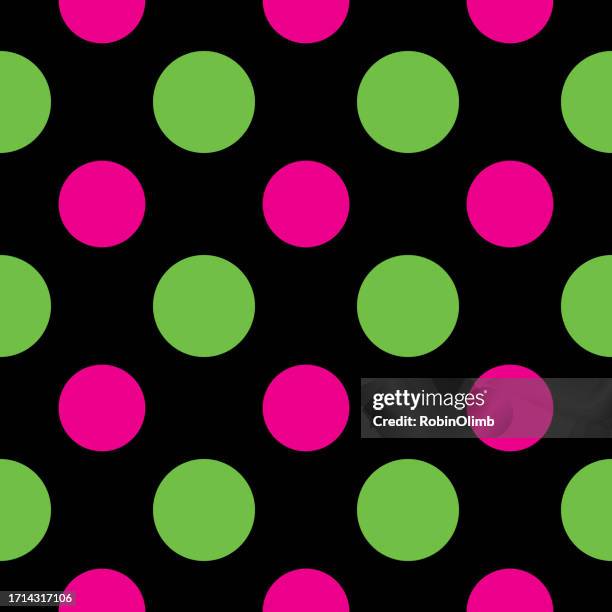 pink and green spots seamless pattern - 60s psychedelic background stock illustrations