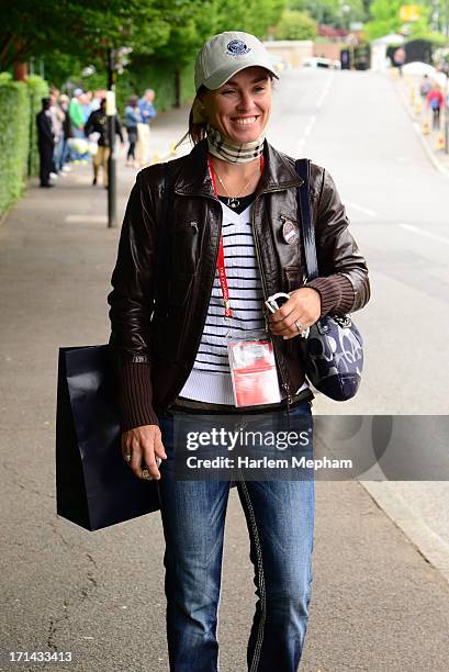 Martina Hingis sighted in Wimbledon on June 24, 2013 in London, England.