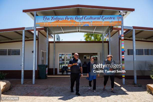 Regional communityh members after voting on October 03, 2023 in Yalgoo, Australia. A referendum for Australians to decide on an indigenous voice to...