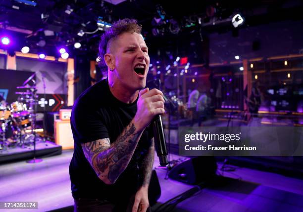 Corey Taylor, performs during his visit to The SiriusXM Studio at SiriusXM Studios on October 02, 2023 in Los Angeles, California.