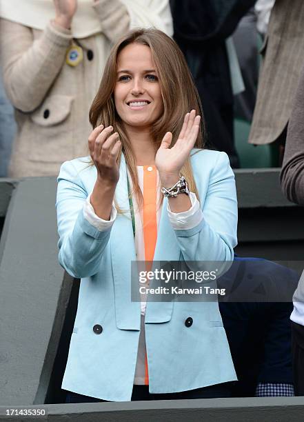 Kim Sears attends Day 1 of the Wimbledon 2013 tennis championships at Wimbledon on June 24, 2013 in London, England.