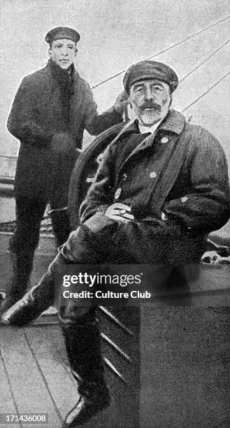 Joseph Conrad - on board a ship. Polish British novelist : 3 December 1857 - 3 August 1924.